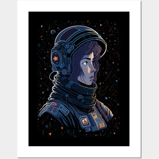 Anime Female Astronaut Posters and Art